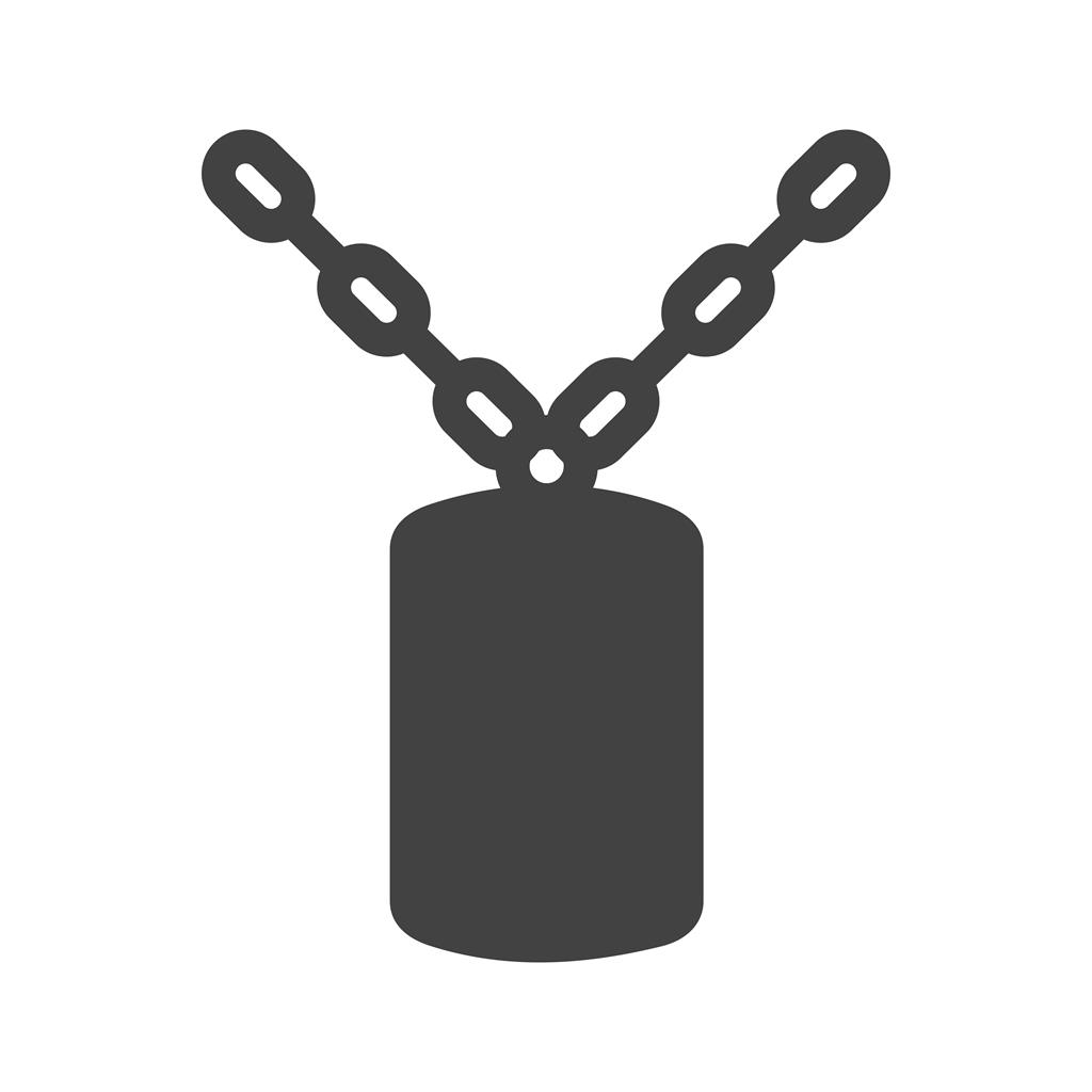 Militrary Chain Glyph Icon - IconBunny