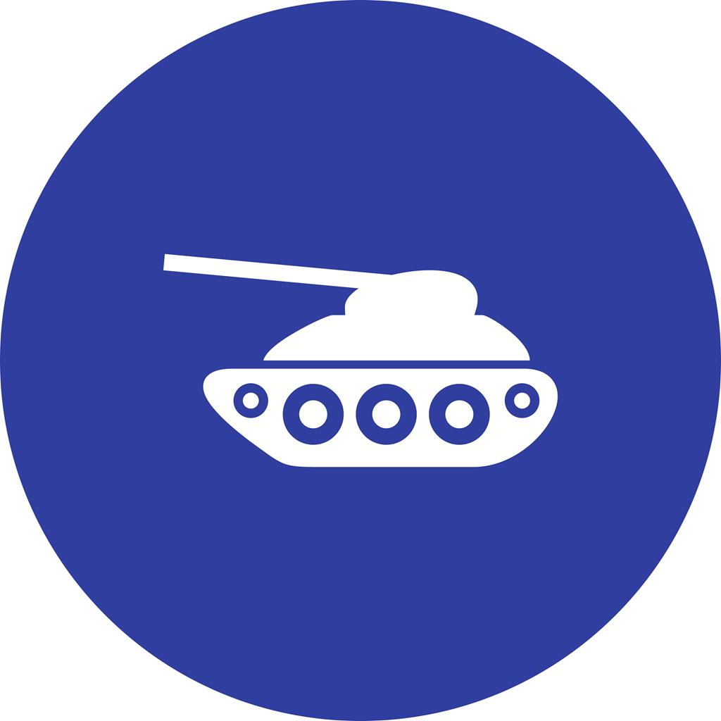 Tank I Flat Round Icon - IconBunny
