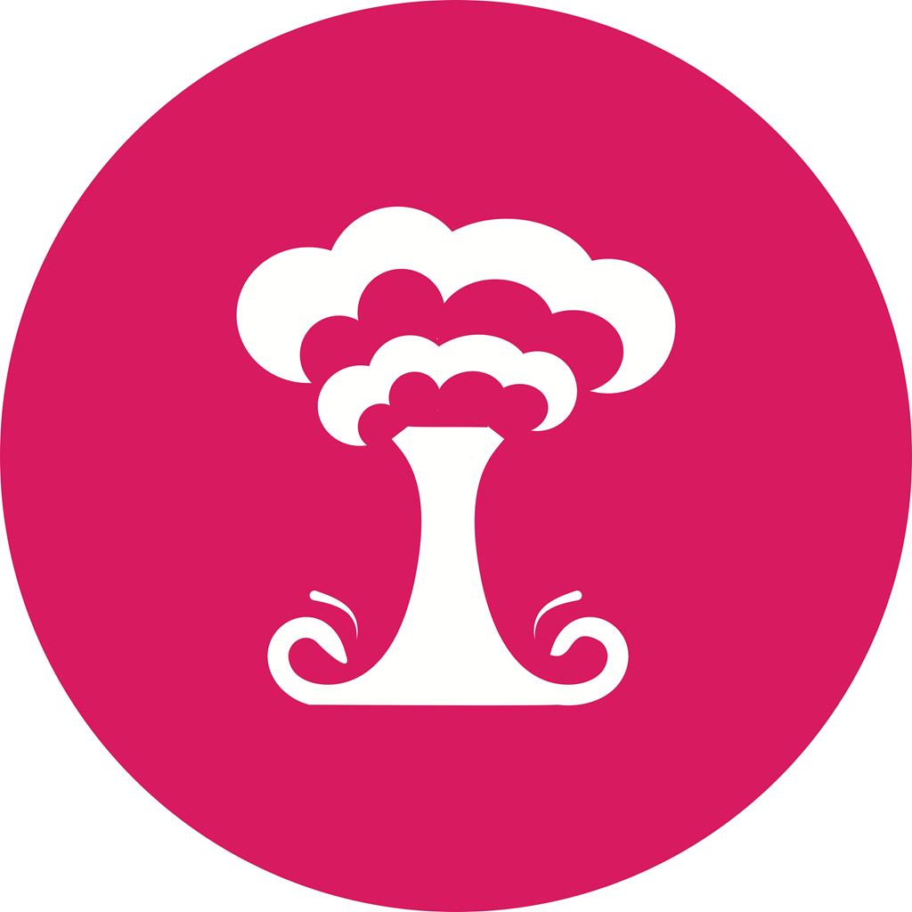 Explosion Flat Round Icon - IconBunny
