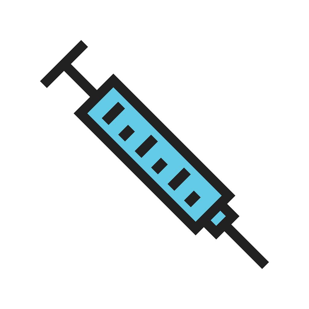 Syringe Line Filled Icon - IconBunny