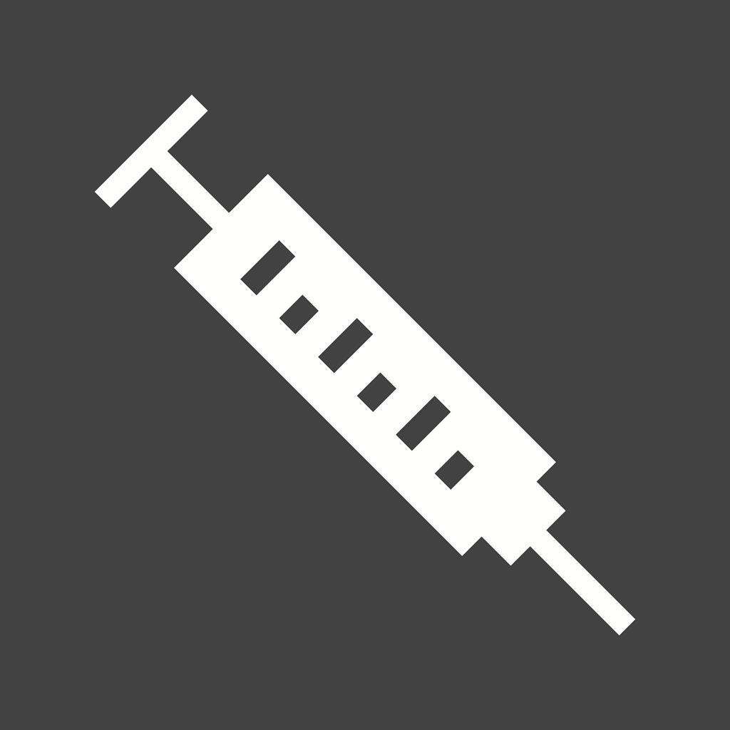Syringe Glyph Inverted Icon - IconBunny