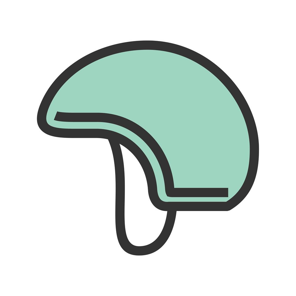 Helmet Line Filled Icon - IconBunny