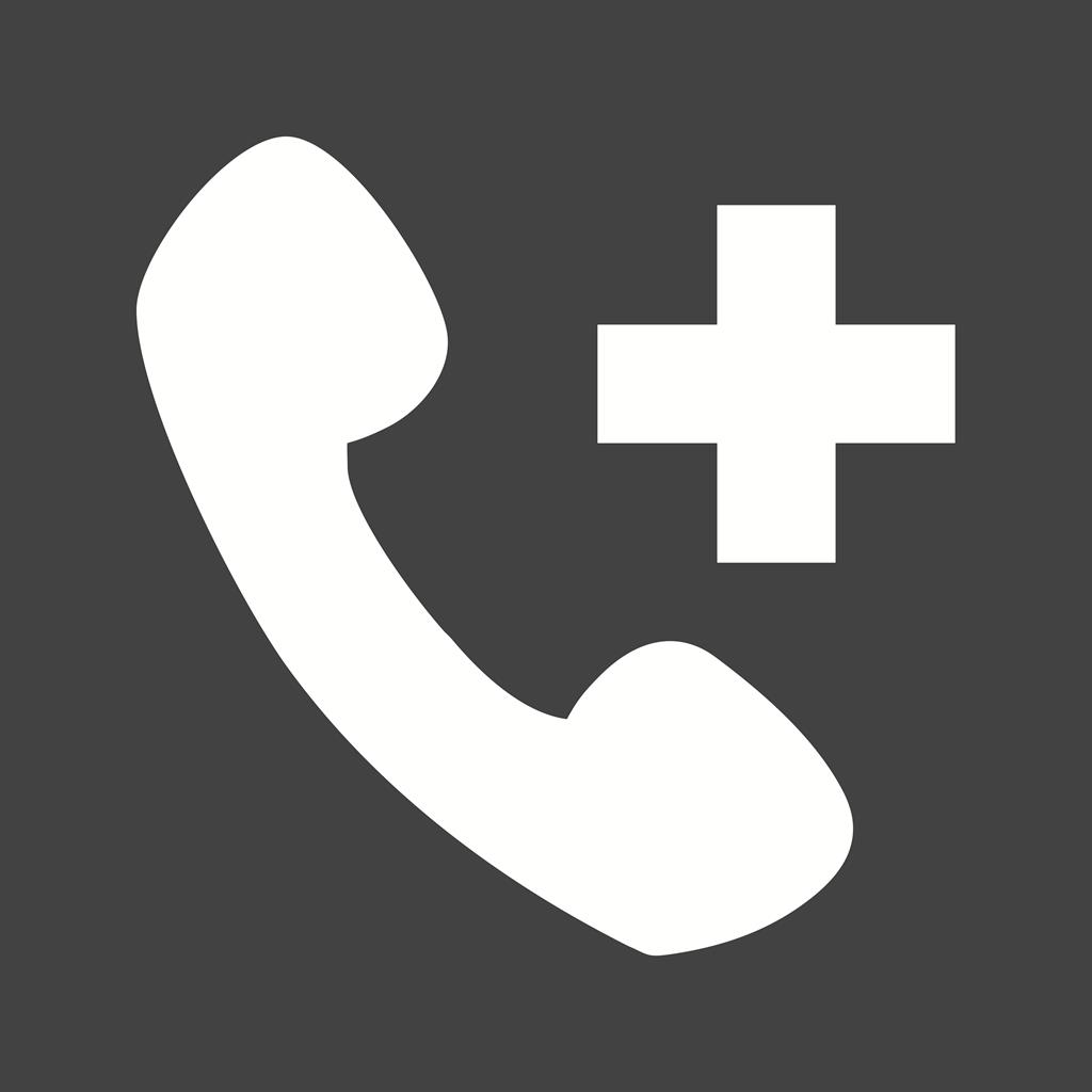 Helpline Glyph Inverted Icon - IconBunny