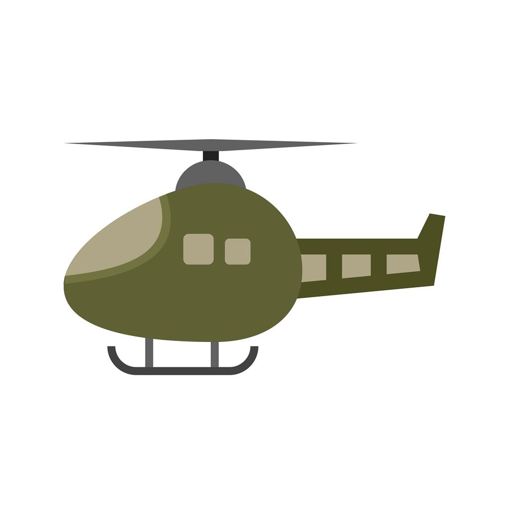 Helicopter I Flat Multicolor Icon - IconBunny
