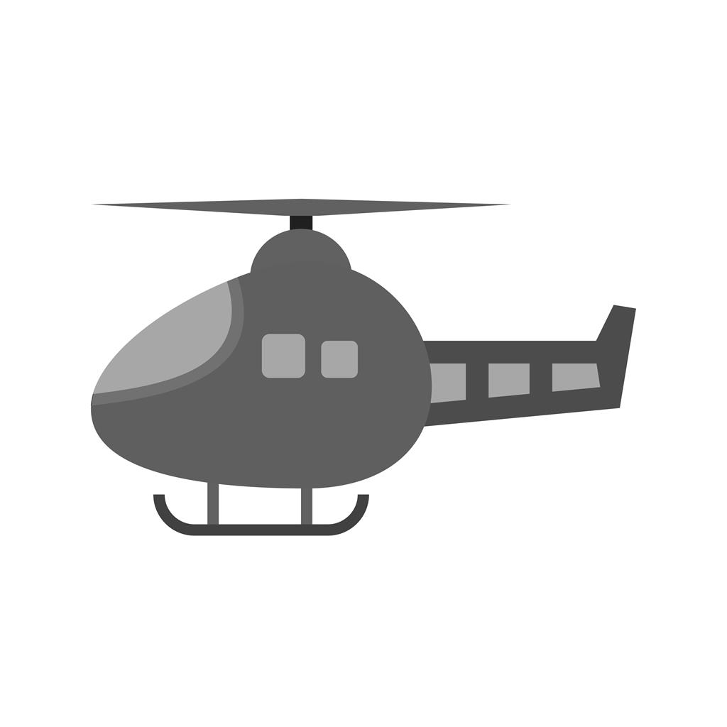 Helicopter I Greyscale Icon - IconBunny