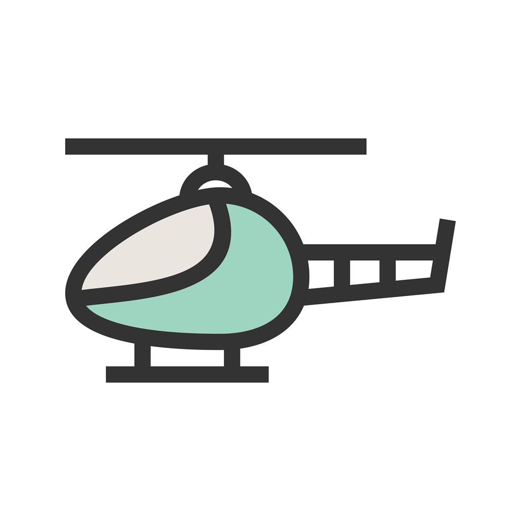 Helicopter I Line Filled Icon - IconBunny