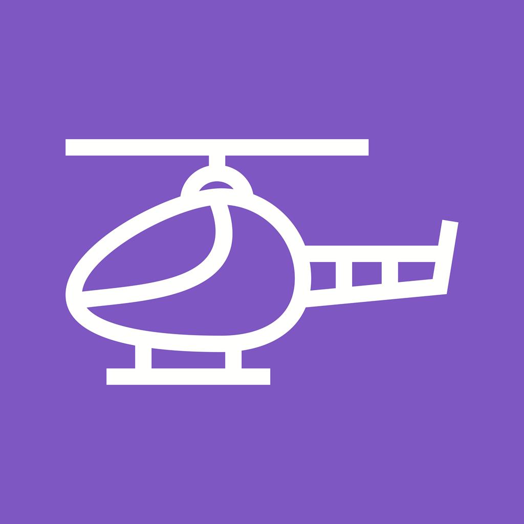 Helicopter I Line Multicolor B/G Icon - IconBunny