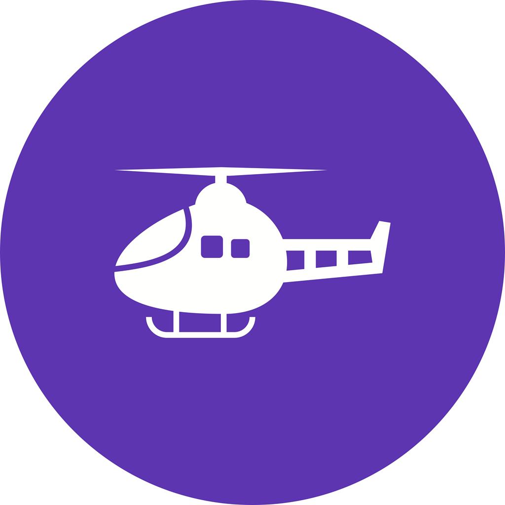 Helicopter I Flat Round Icon - IconBunny