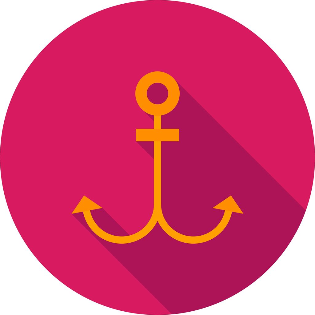 Anchor Flat Shadowed Icon - IconBunny