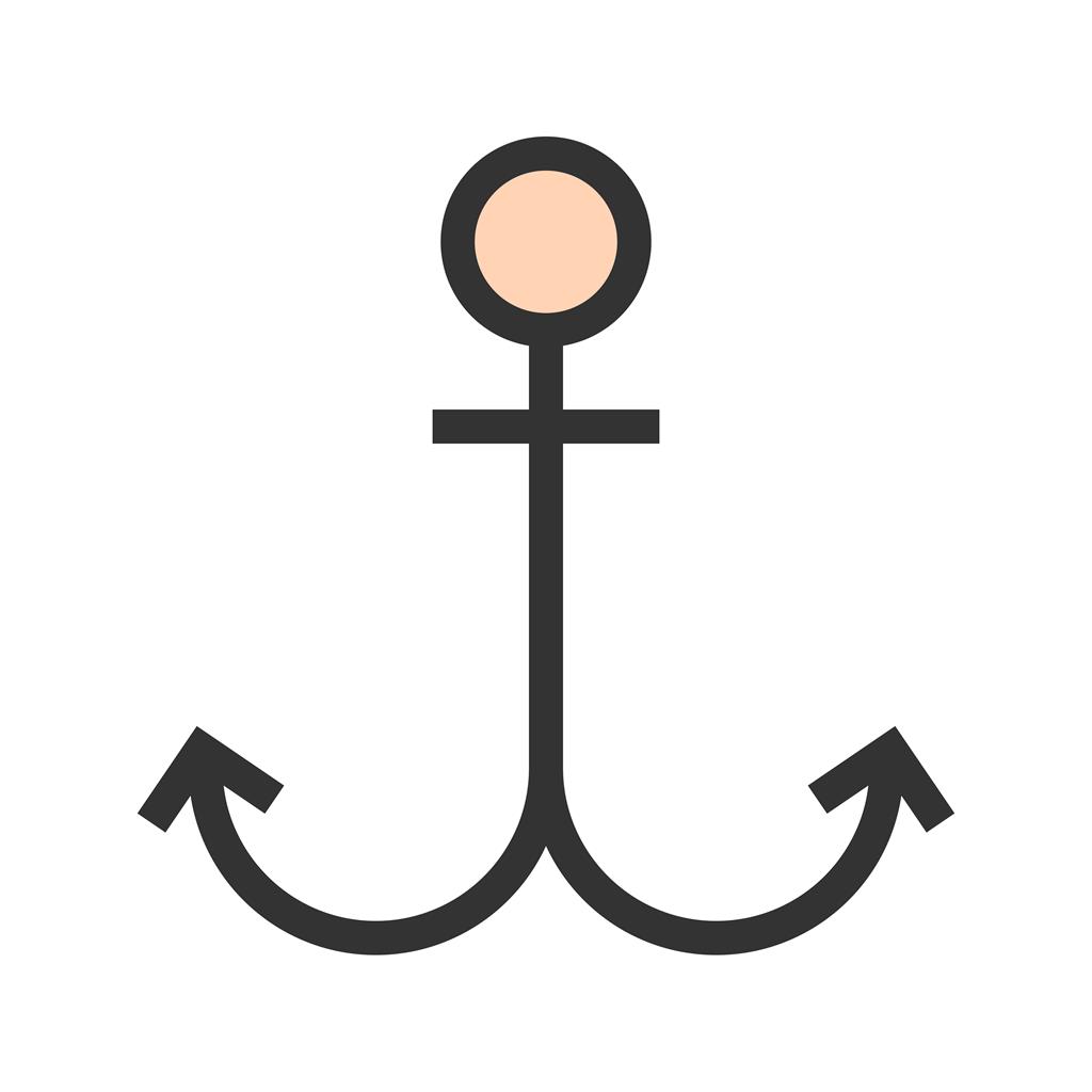Anchor Line Filled Icon - IconBunny