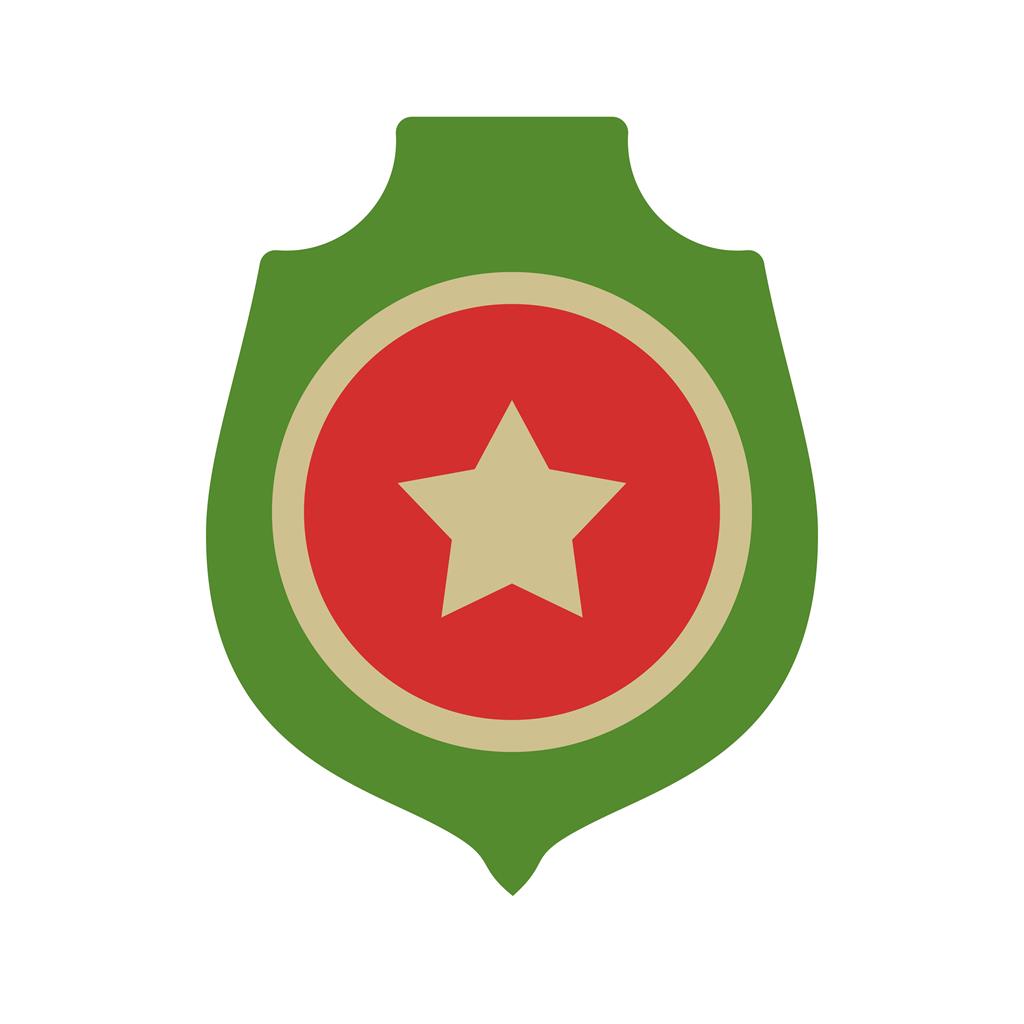 Military Badge Flat Multicolor Icon - IconBunny