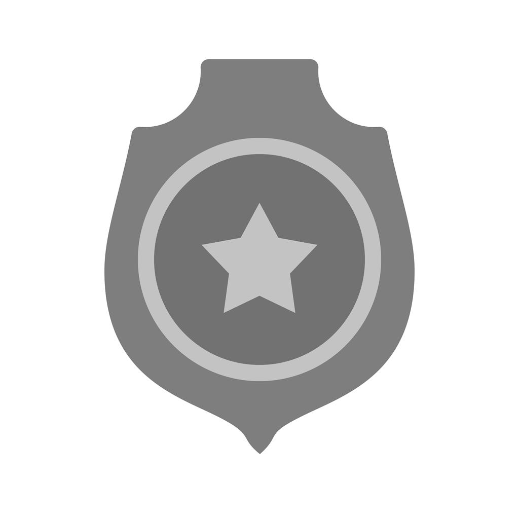 Military Badge Greyscale Icon - IconBunny