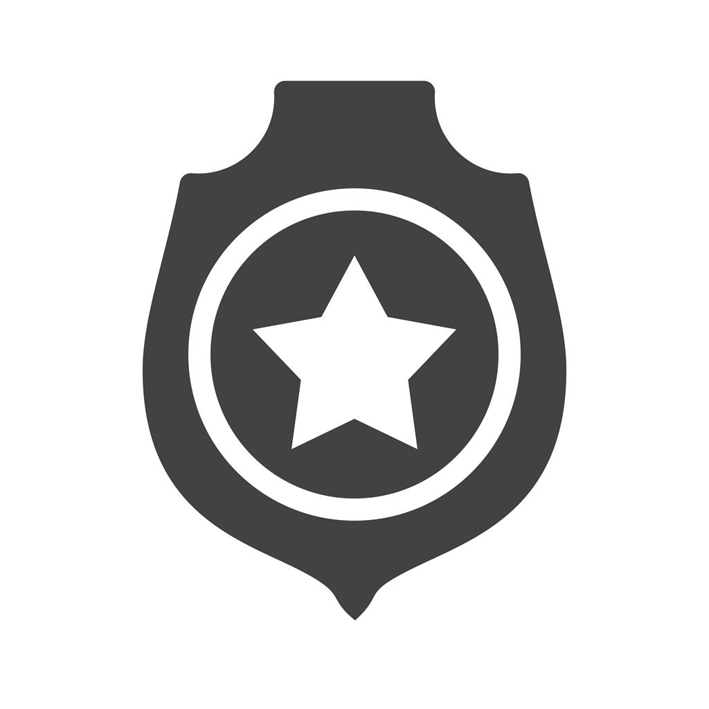 Military Badge Glyph Icon - IconBunny