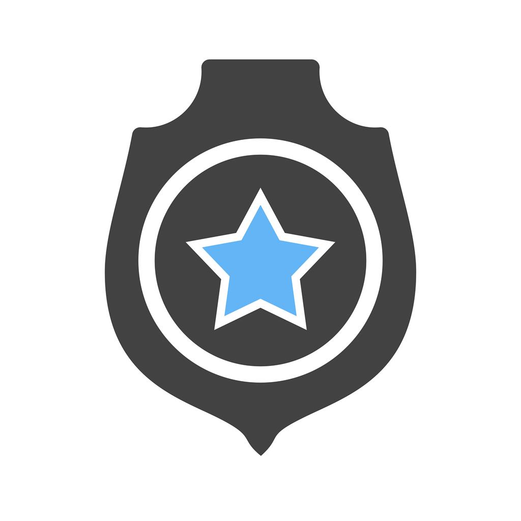 Military Badge Blue Black Icon - IconBunny