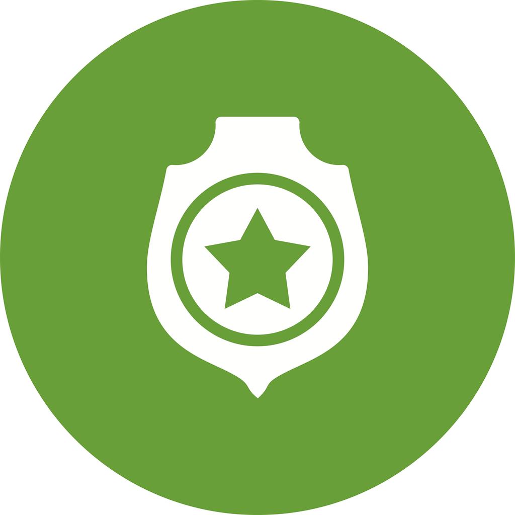 Military Badge Flat Round Icon - IconBunny