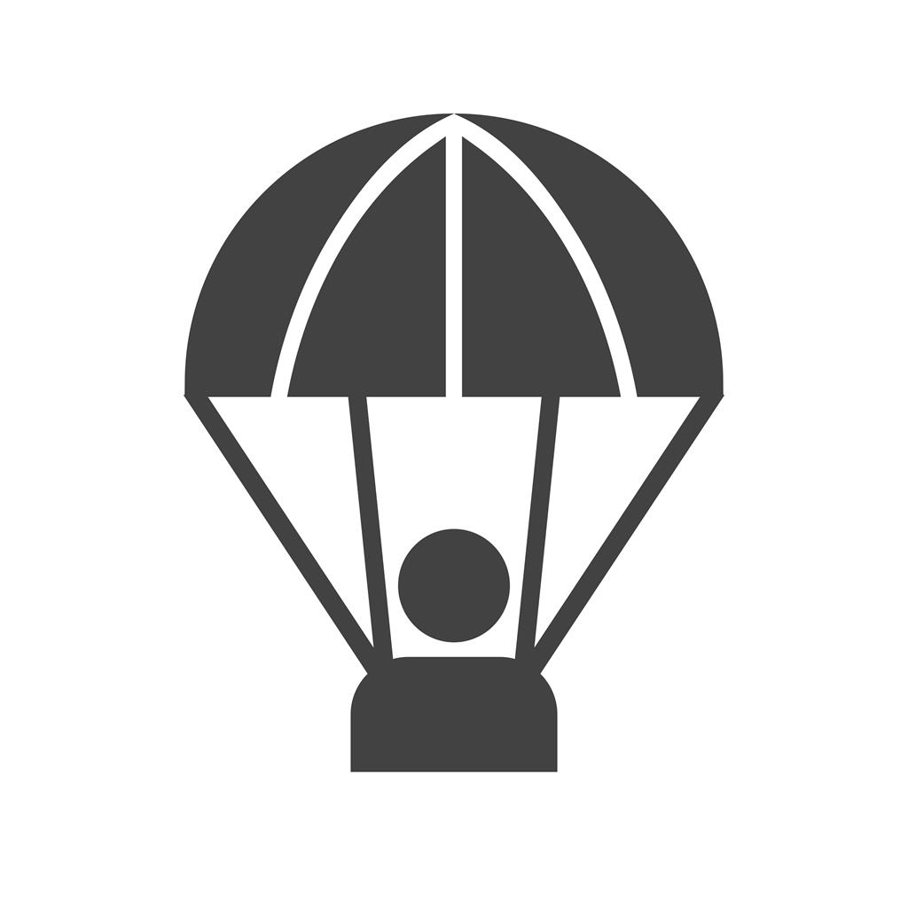 Parachuter Glyph Icon - IconBunny