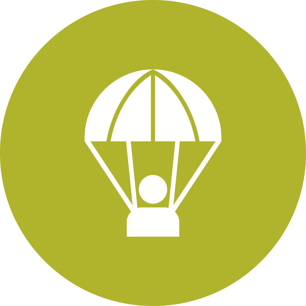 Parachuter Flat Round Icon - IconBunny