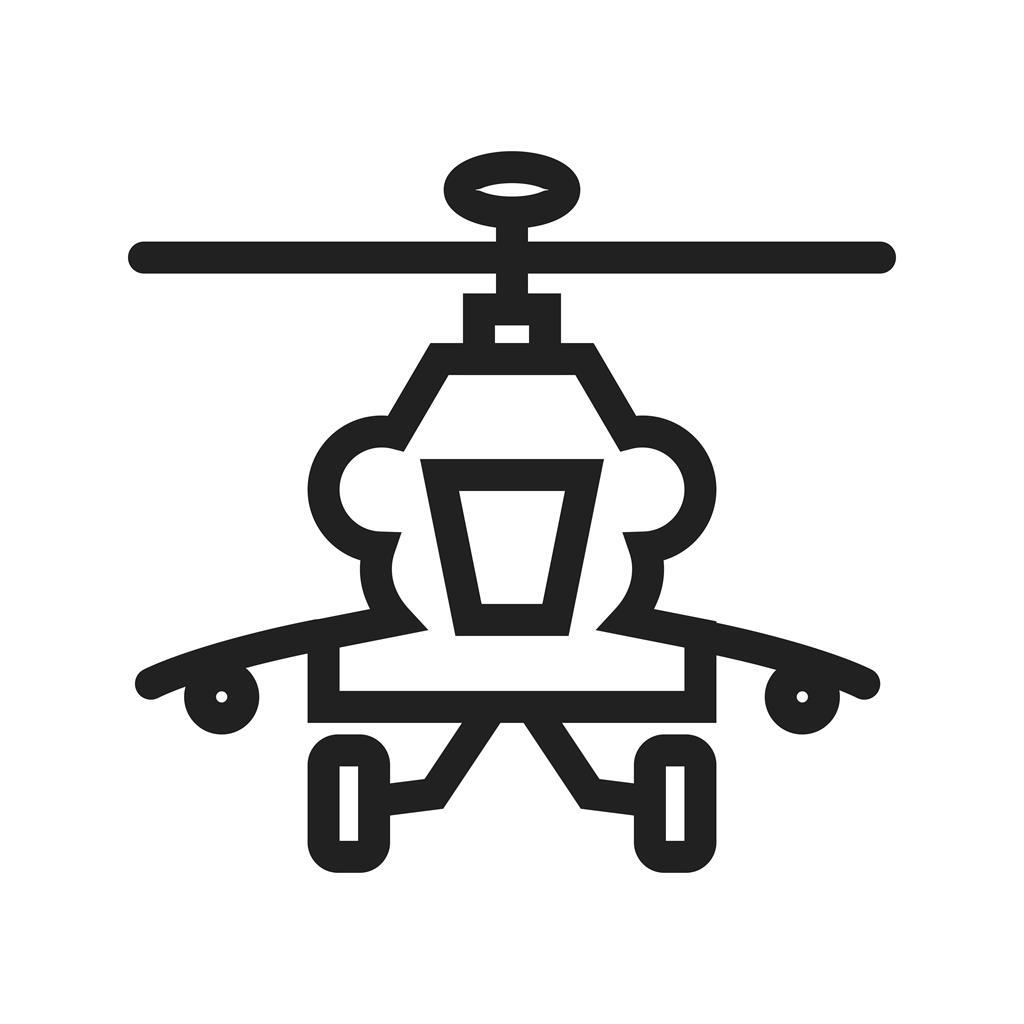 Helicopter II Line Icon - IconBunny