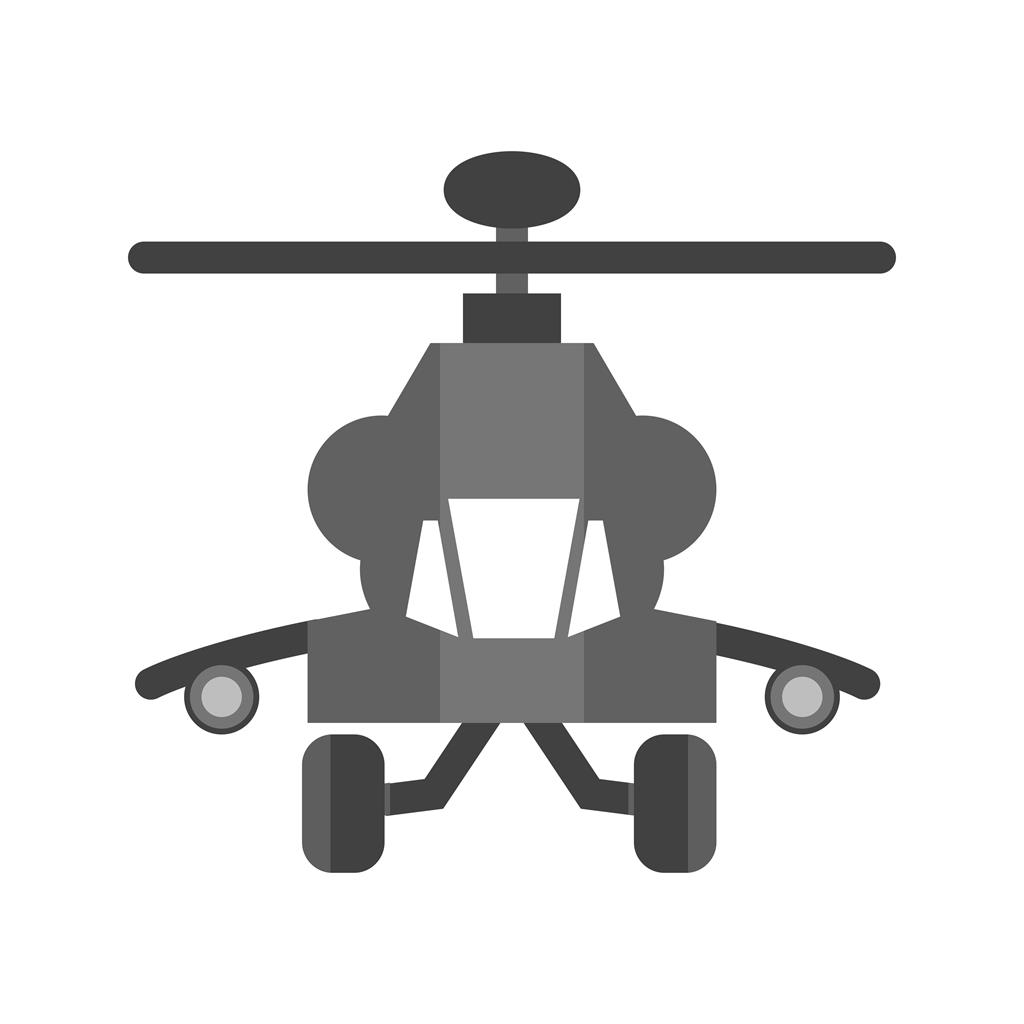 Helicopter II Greyscale Icon - IconBunny