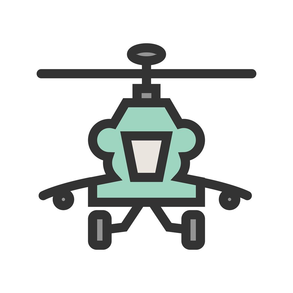 Helicopter II Line Filled Icon - IconBunny
