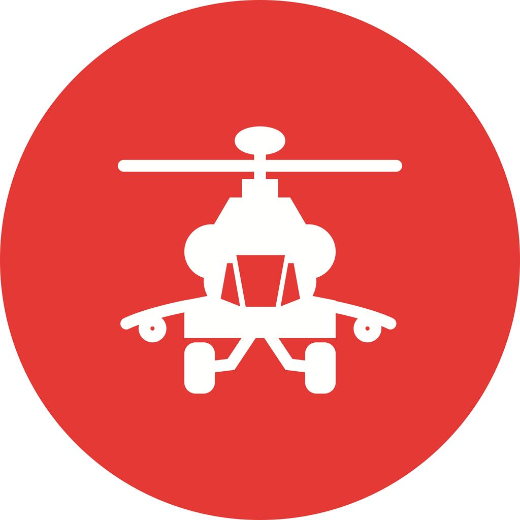 Helicopter II Flat Round Icon - IconBunny