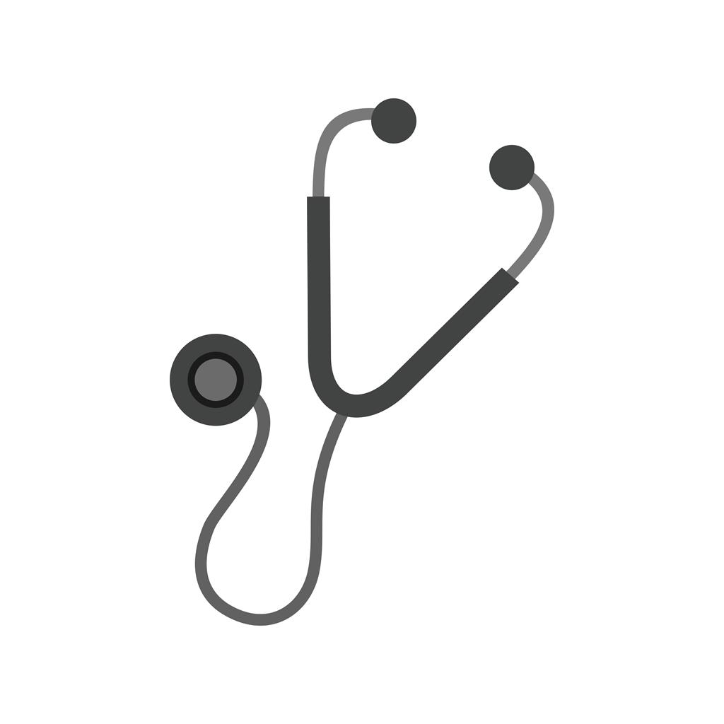 Stethoscope Greyscale Icon - IconBunny