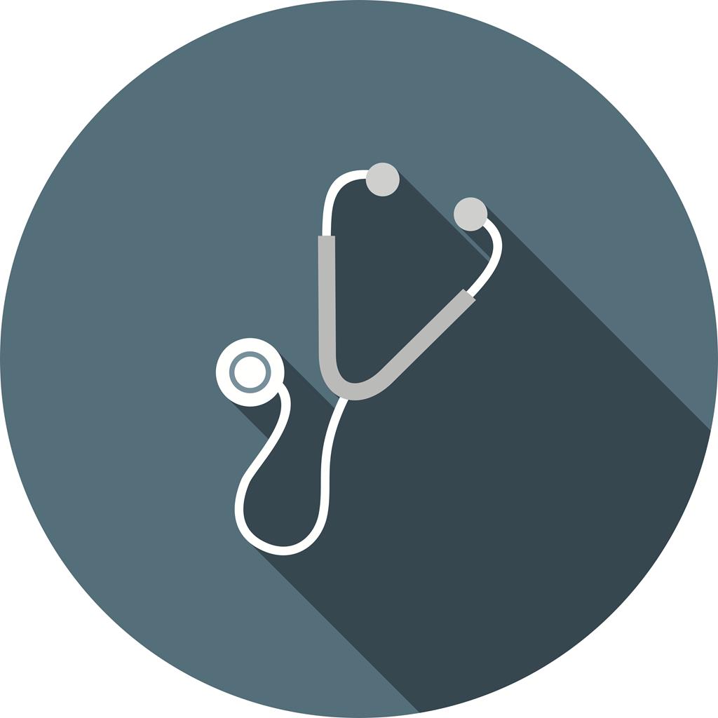 Stethoscope Flat Shadowed Icon - IconBunny