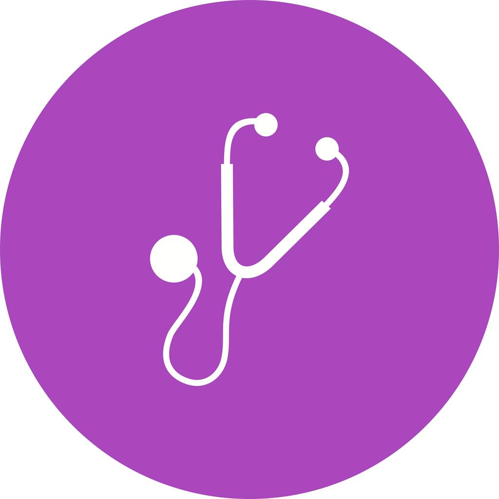 Stethoscope Flat Round Icon - IconBunny