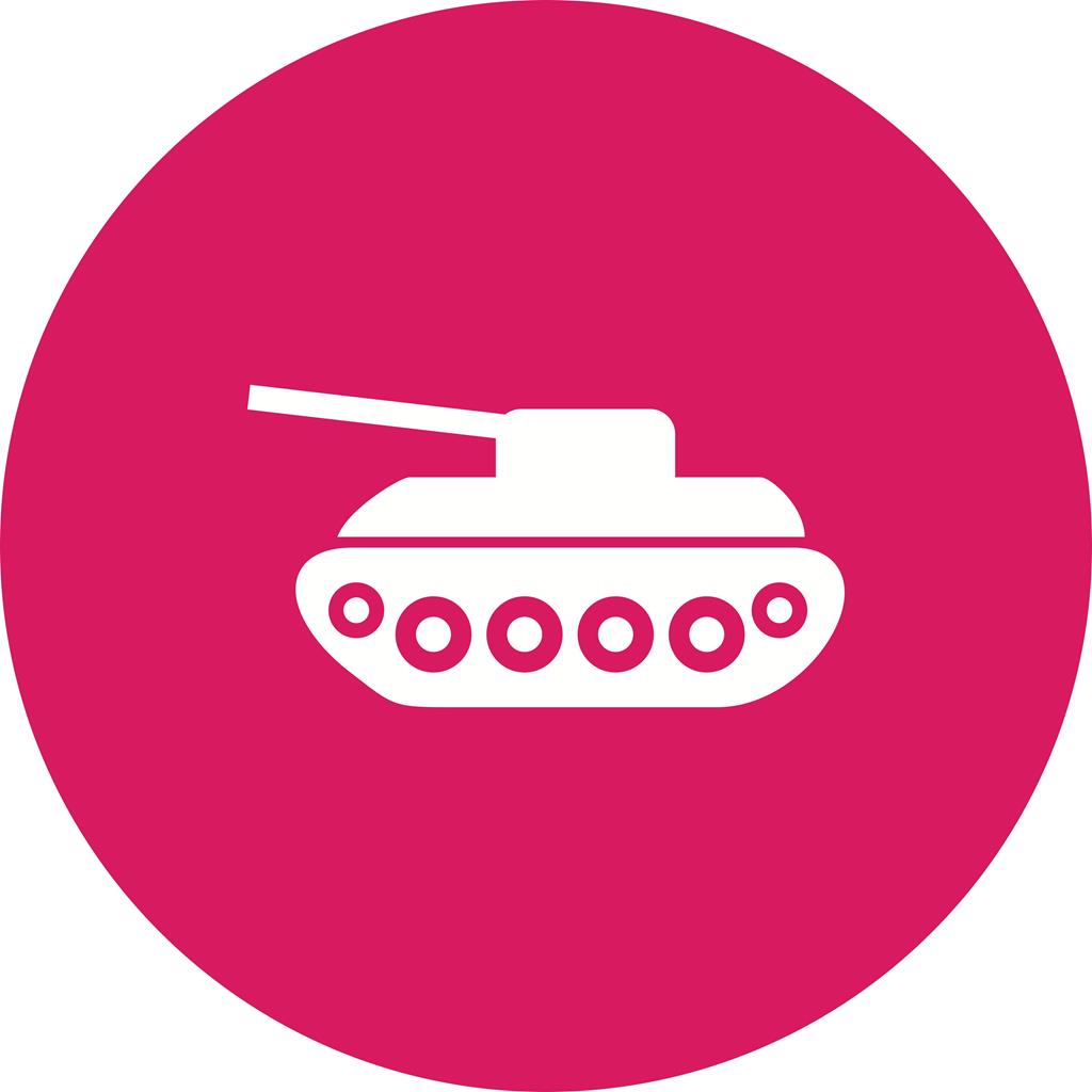 Tank II Flat Round Icon - IconBunny