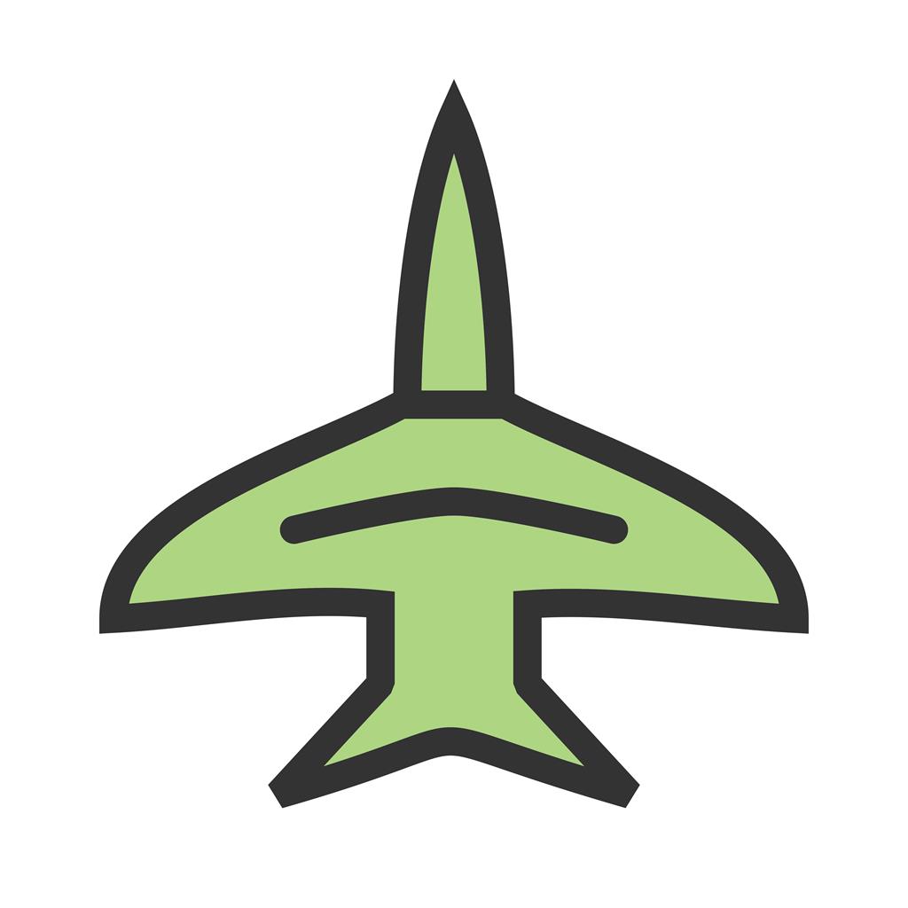 Fighter Jet II Line Filled Icon - IconBunny