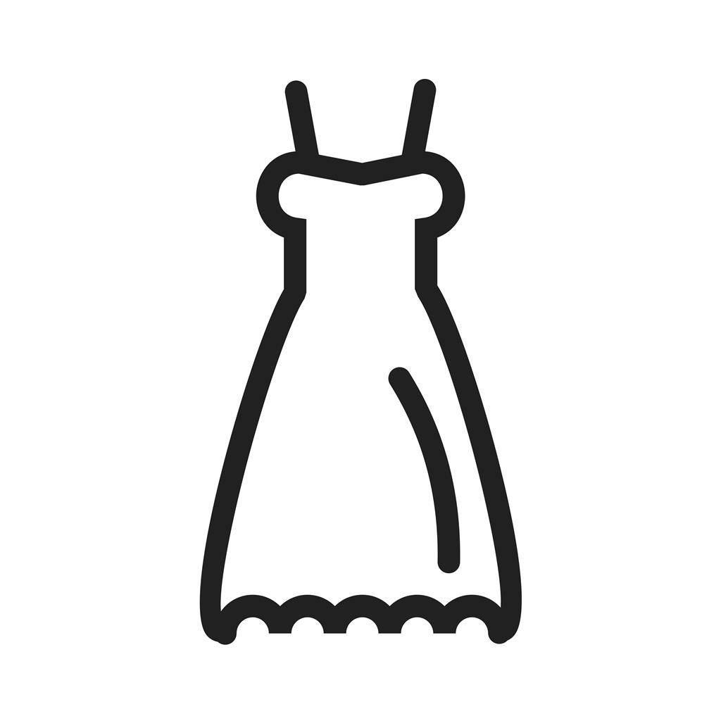 Wedding Dress Line Icon - IconBunny