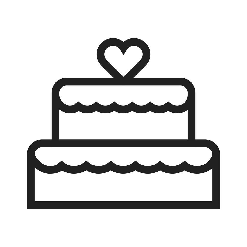 Wedding Cake I Line Icon - IconBunny