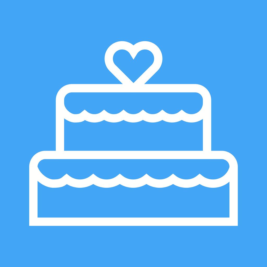 Wedding Cake I Line Multicolor B/G Icon - IconBunny