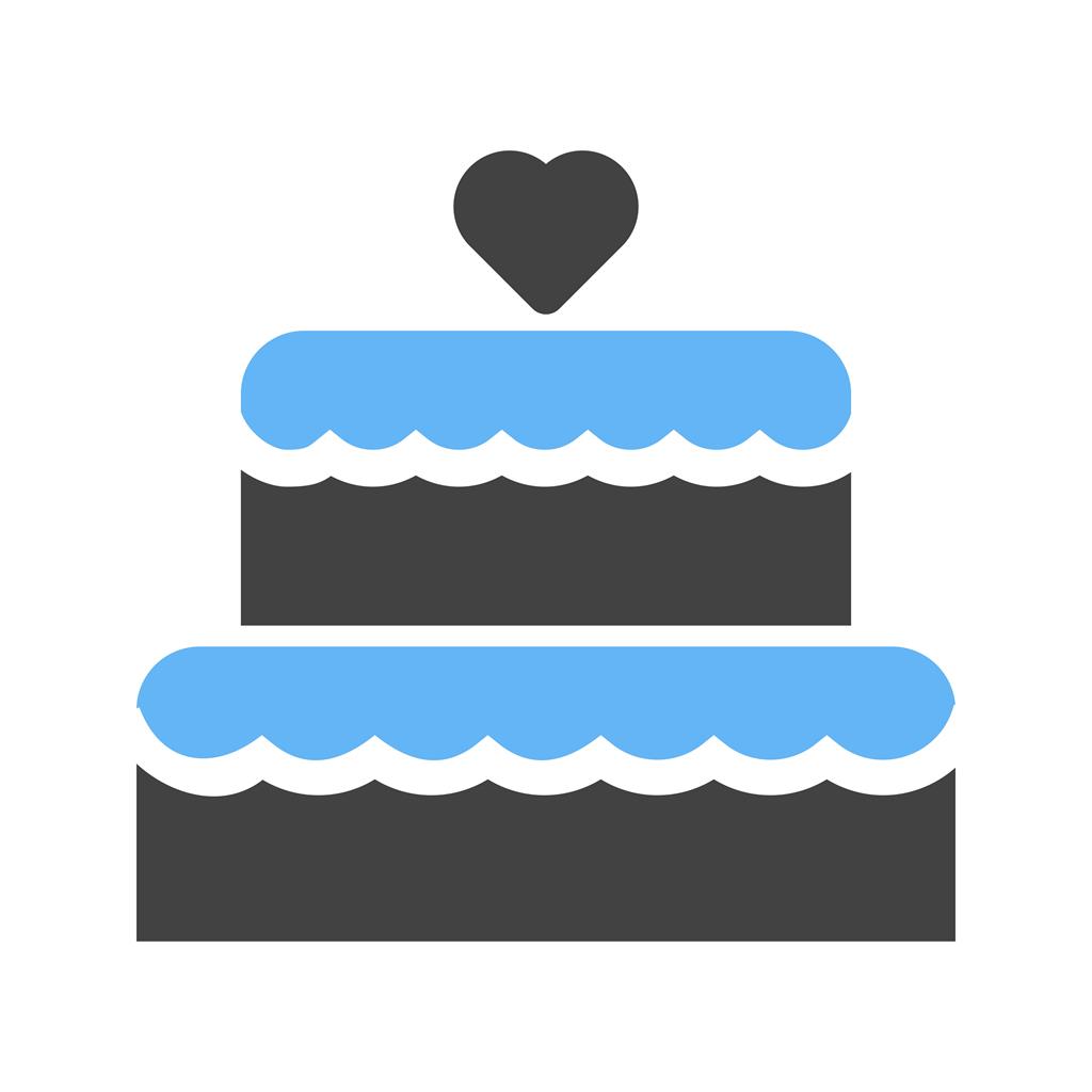 Wedding Cake I Blue Black Icon - IconBunny