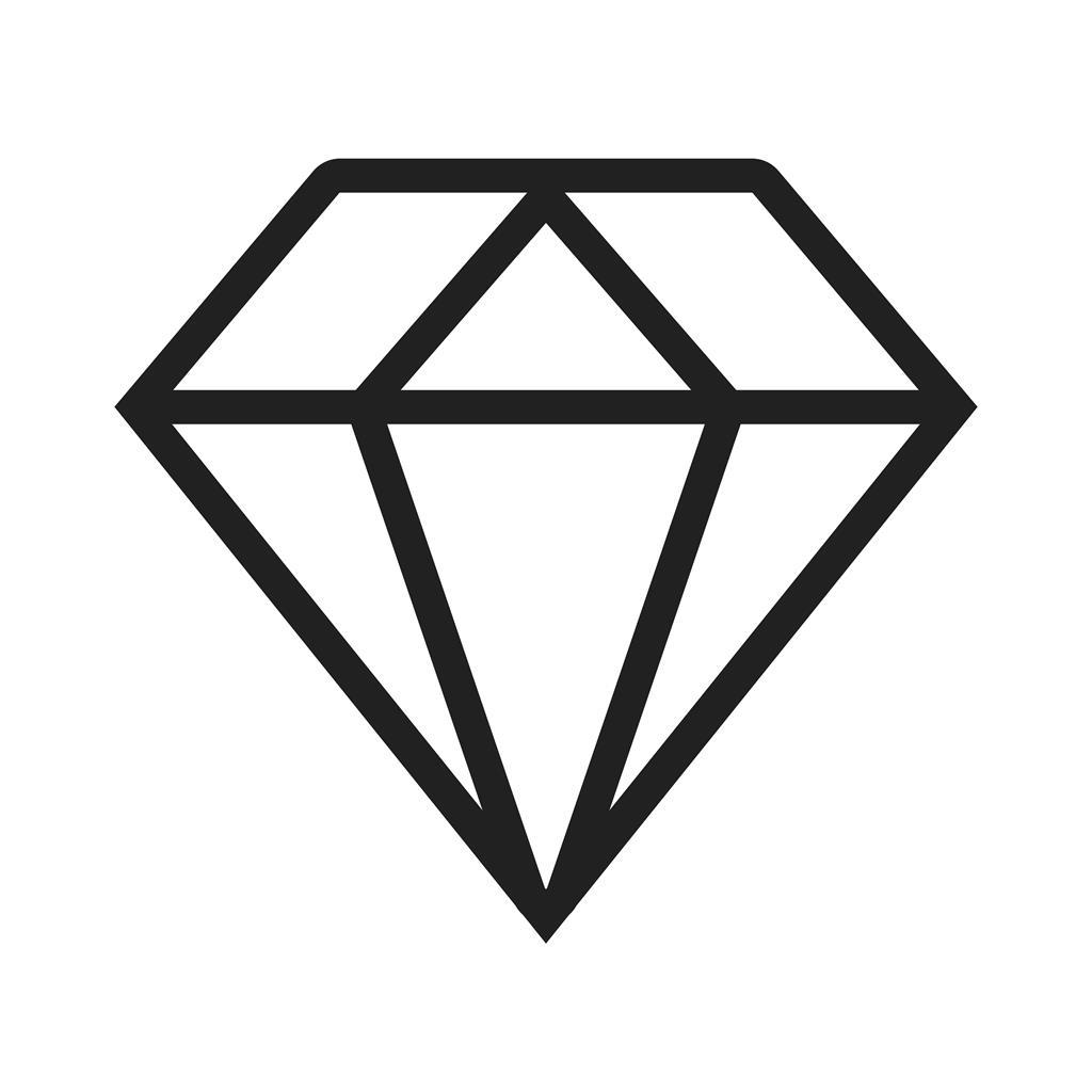 Diamond Line Icon - IconBunny