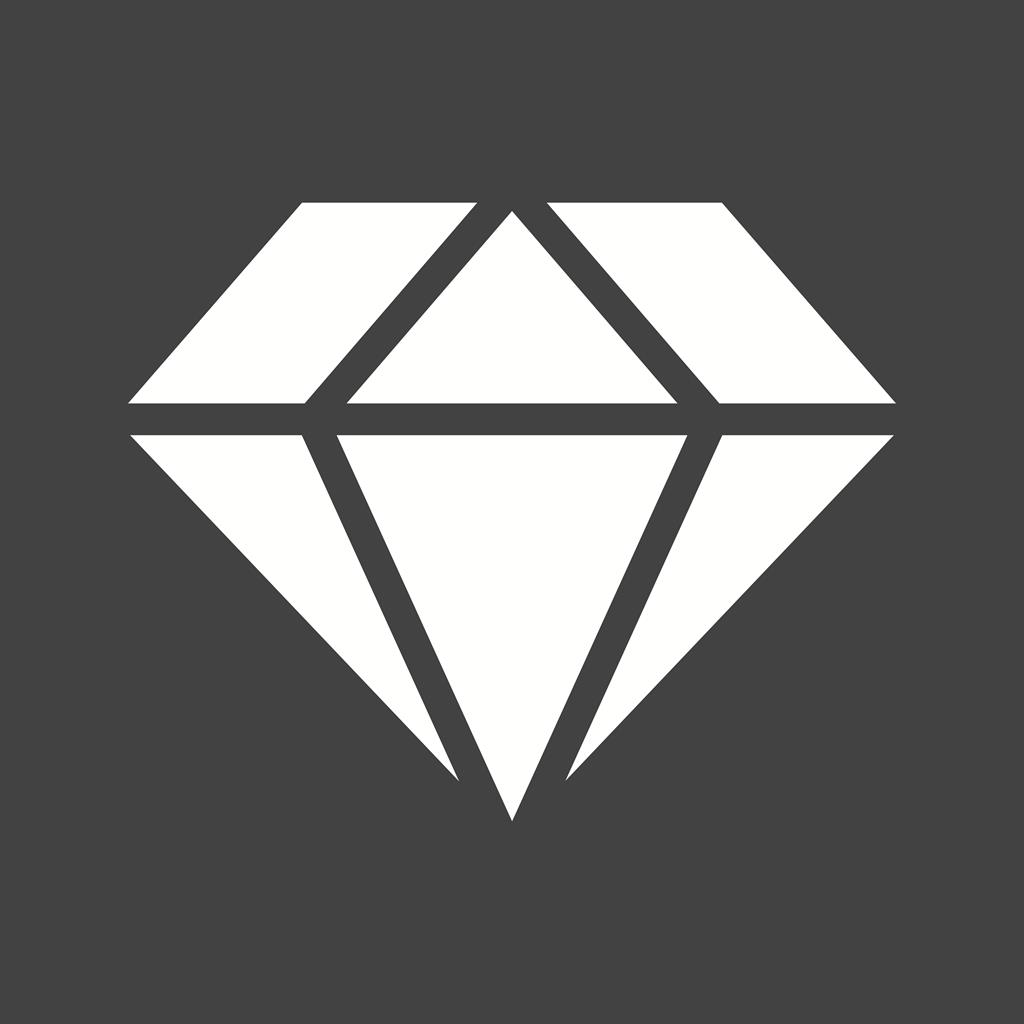 Diamond Glyph Inverted Icon - IconBunny