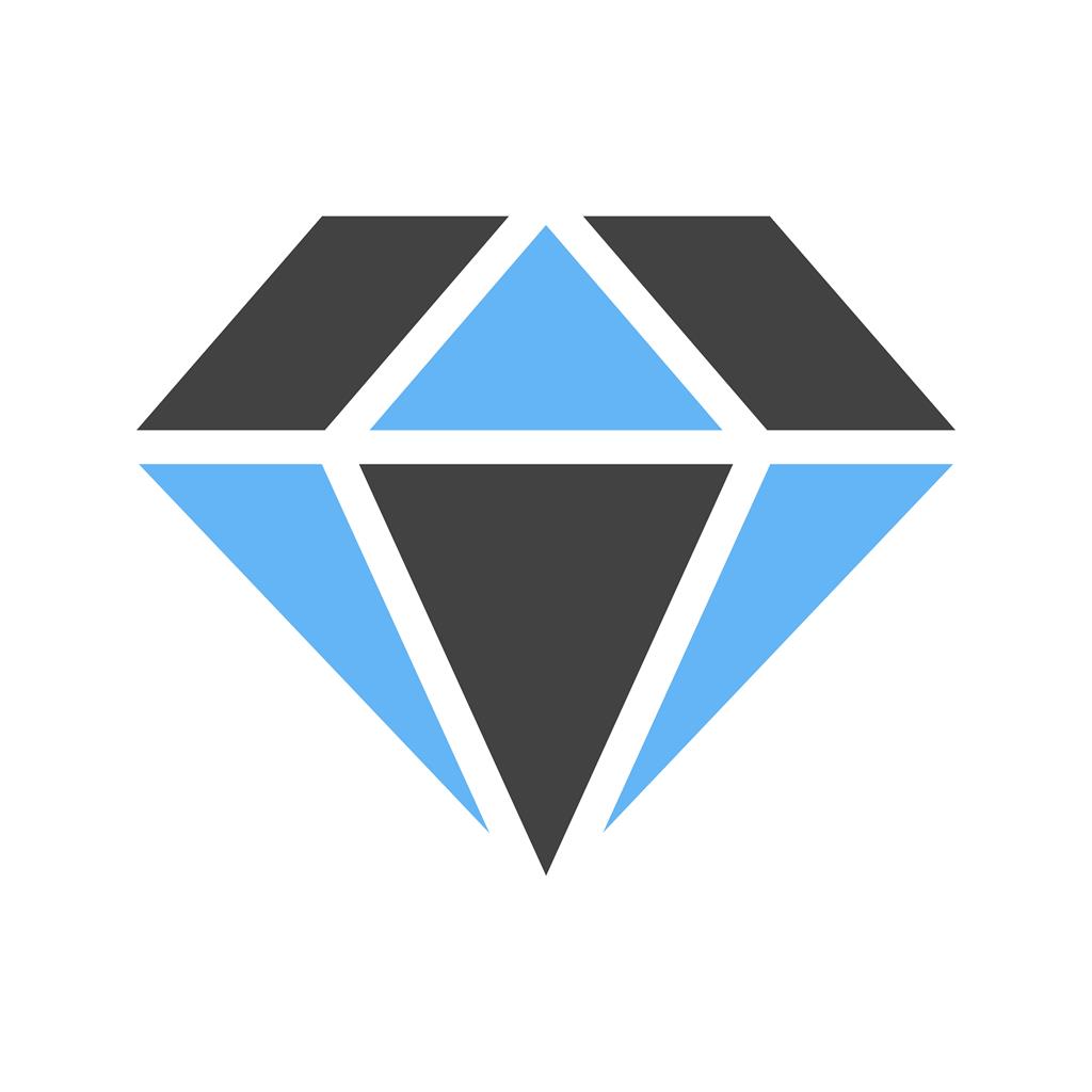 Diamond Blue Black Icon - IconBunny