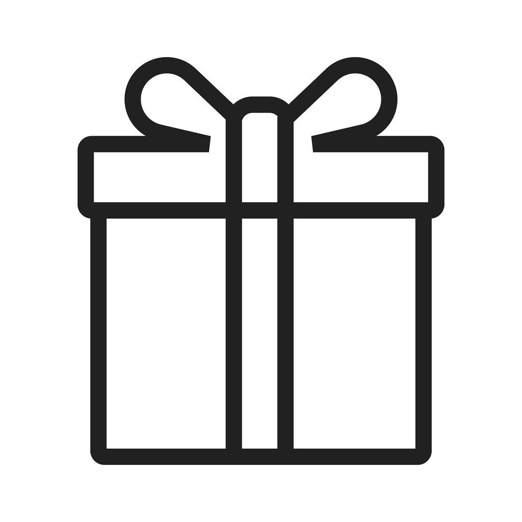 Gift box Line Icon - IconBunny