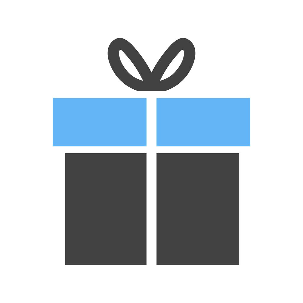 Gift box Blue Black Icon - IconBunny