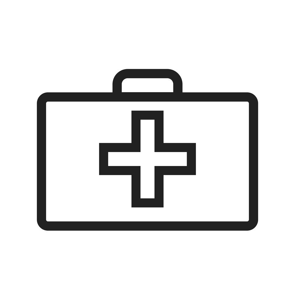 First Aid Box Line Icon - IconBunny