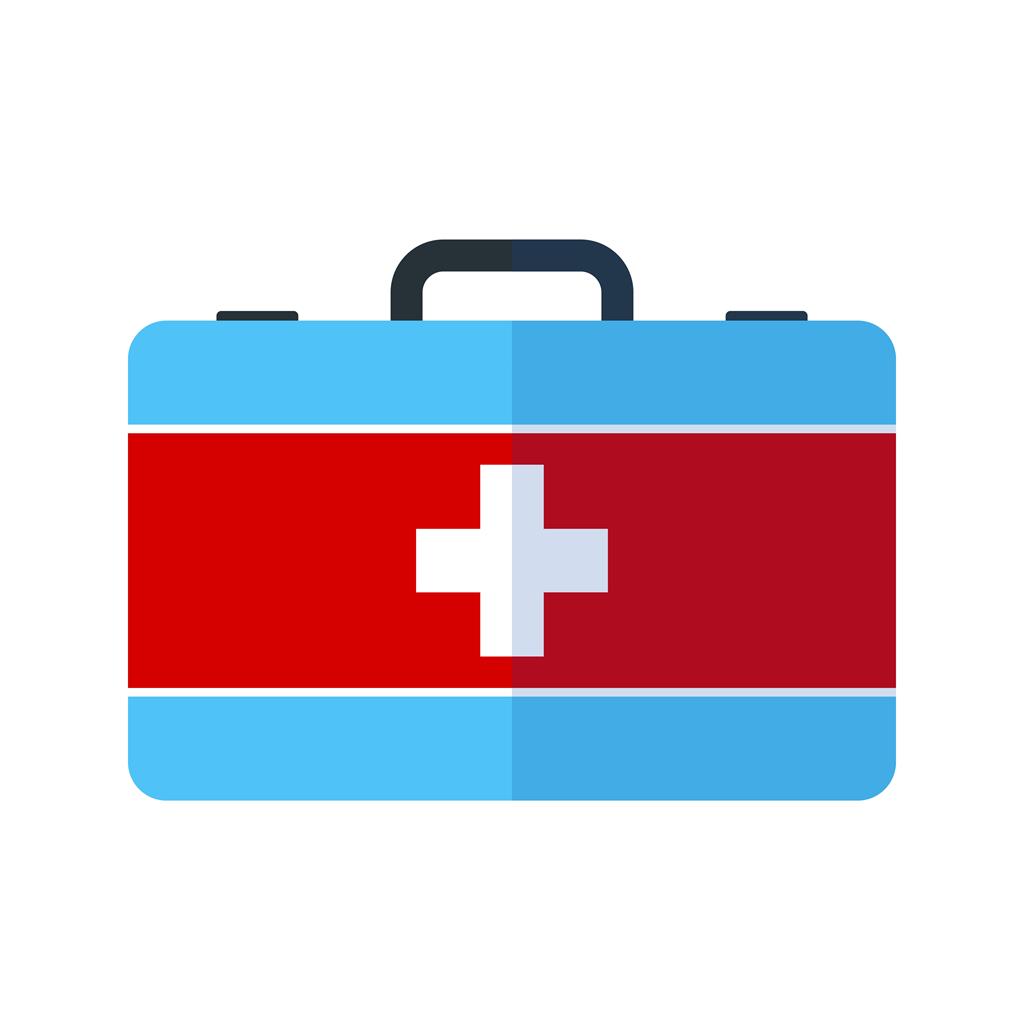 First Aid Box Flat Multicolor Icon - IconBunny