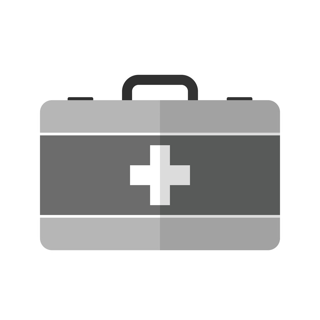 First Aid Box Greyscale Icon - IconBunny