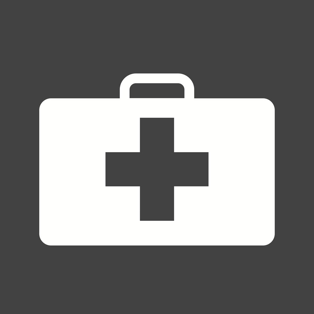 First Aid Box Glyph Inverted Icon - IconBunny