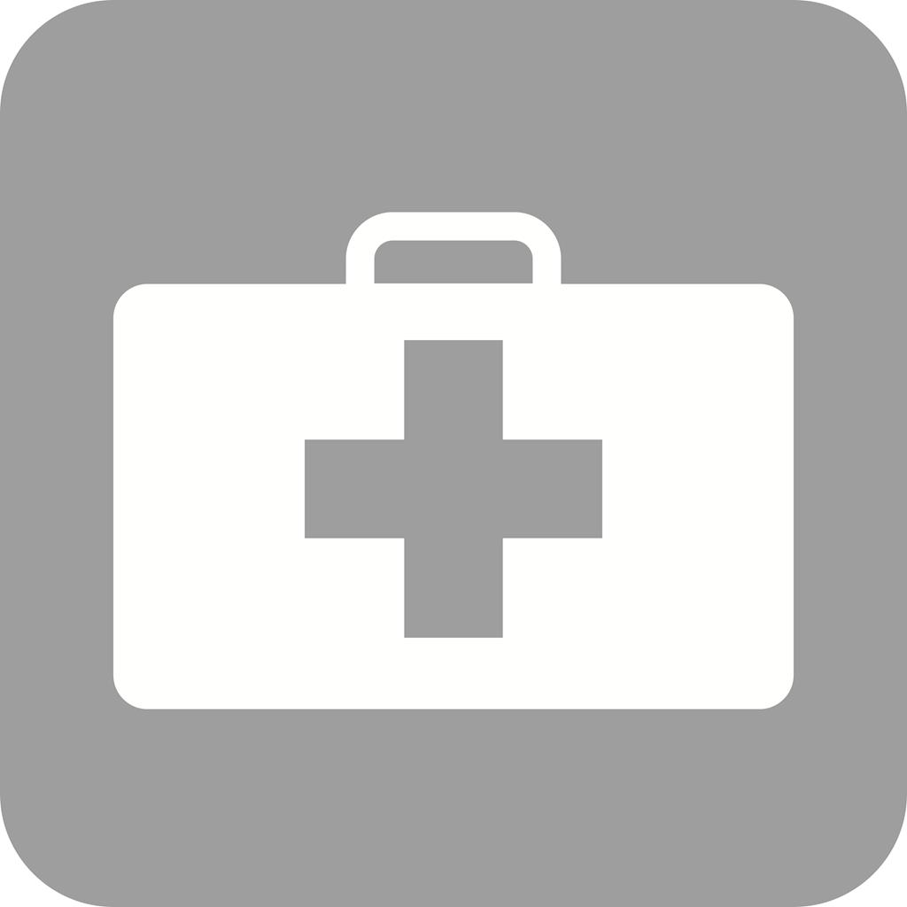 First Aid Box Flat Round Corner Icon - IconBunny