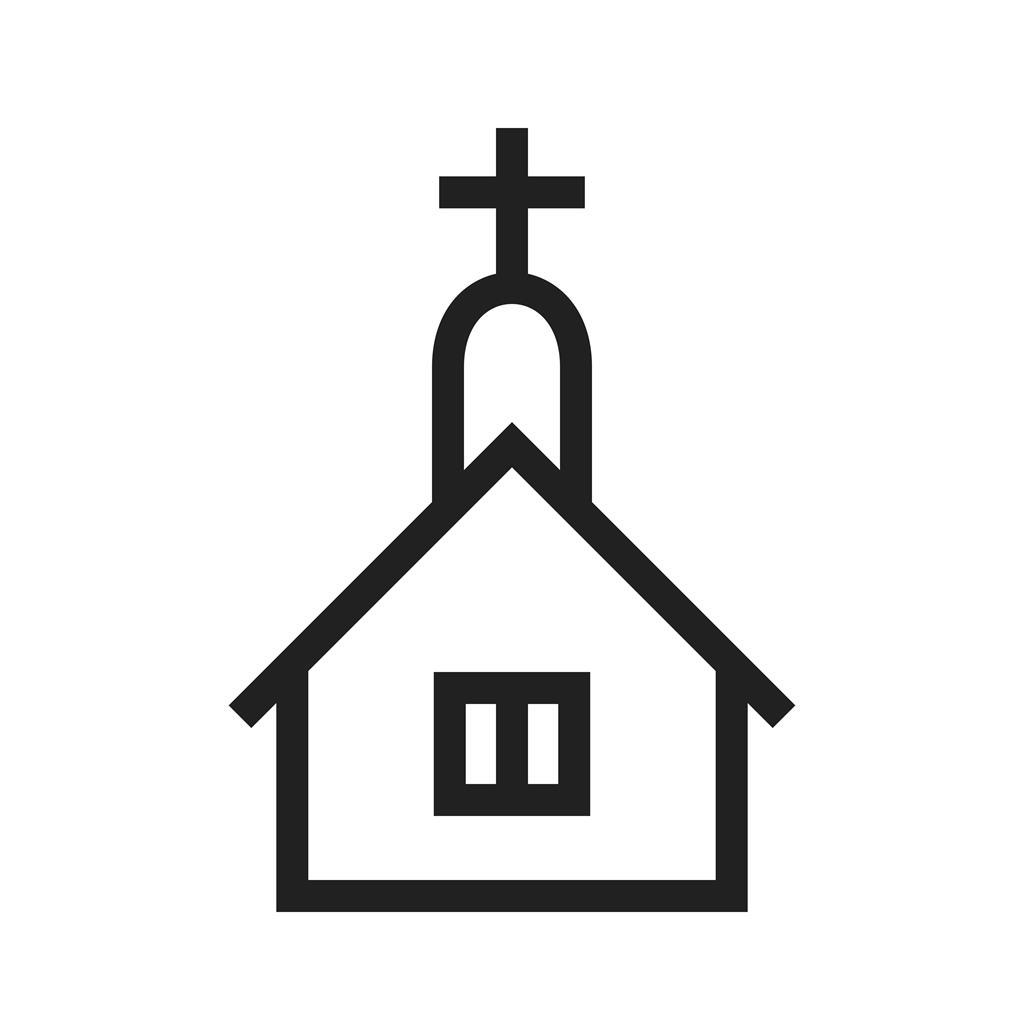 Church Line Icon - IconBunny