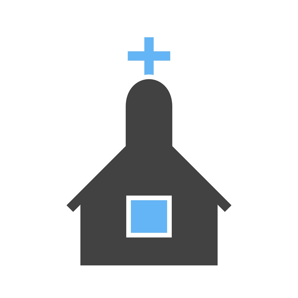 Church Blue Black Icon - IconBunny