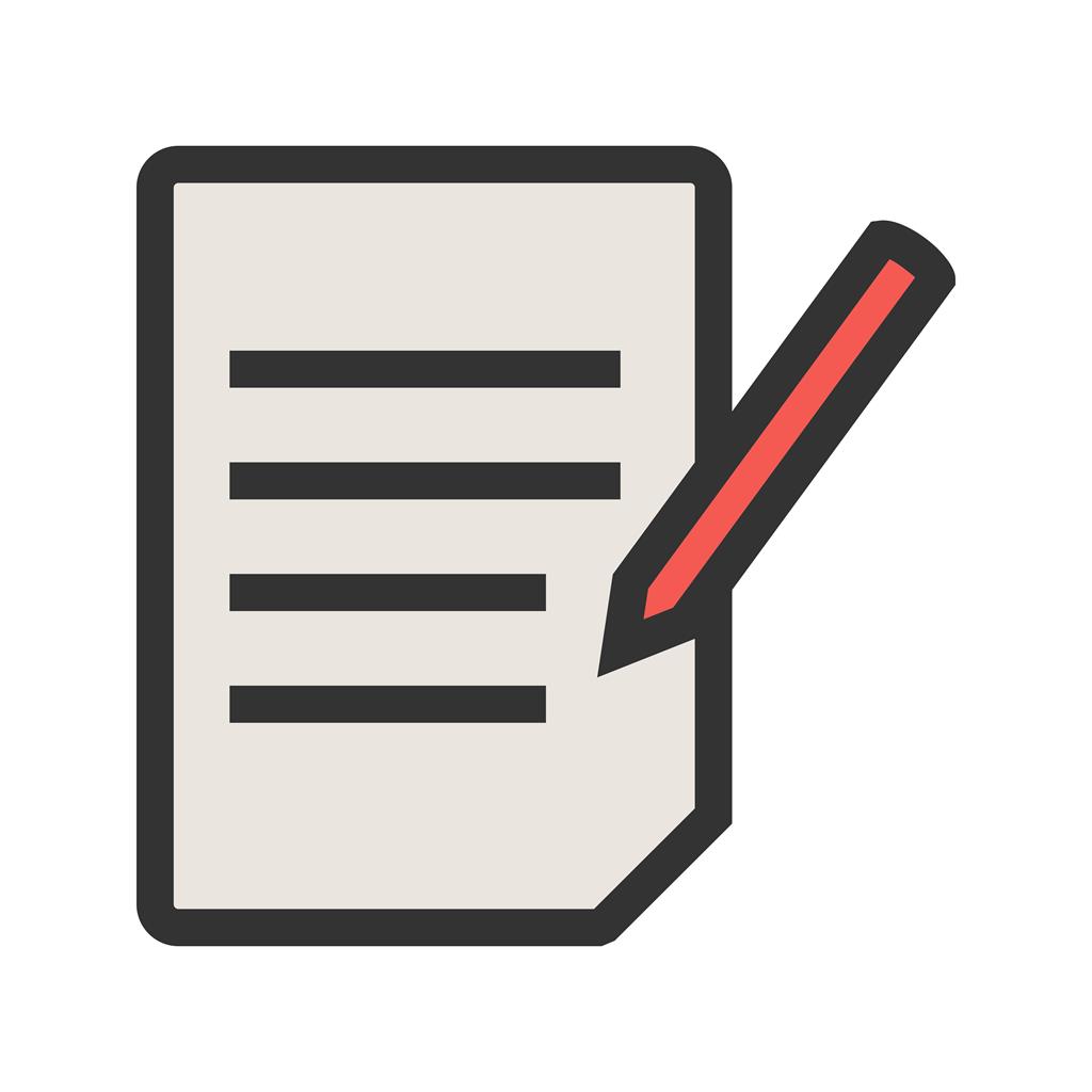 Official Document Line Filled Icon - IconBunny