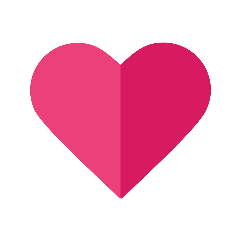 Single Heart Flat Multicolor Icon - IconBunny