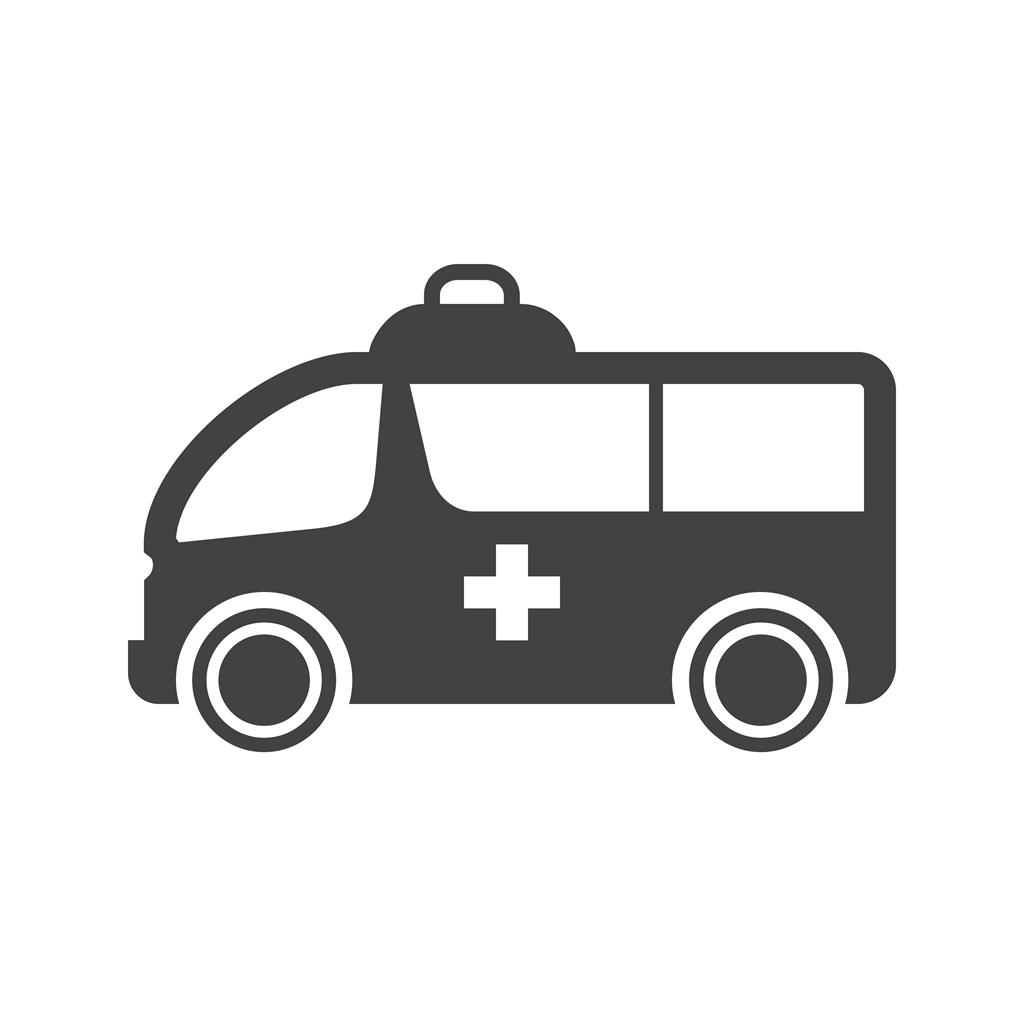 Ambulance Glyph Icon - IconBunny