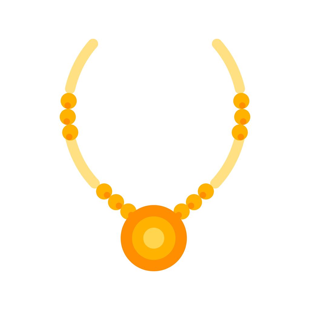 Necklace Flat Multicolor Icon - IconBunny